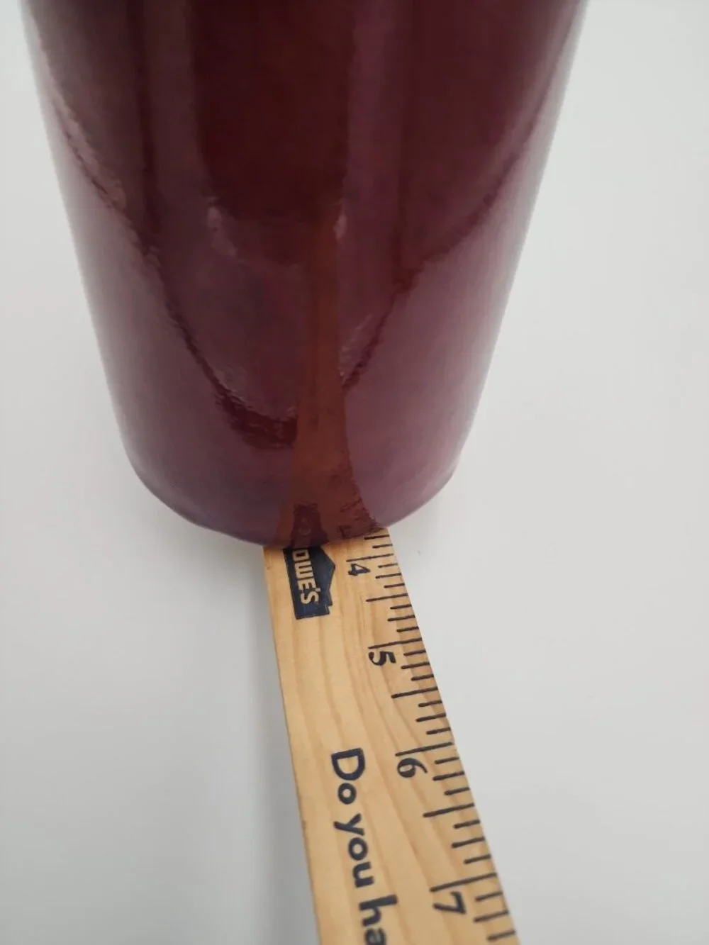Vintage Asian Pottery Vase Drip Glaze Decorative Red Beige Gold 20